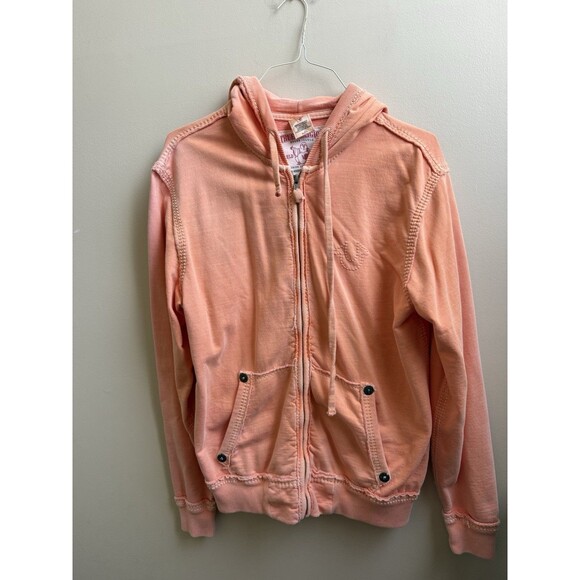 Authentic True Religion Fashion for The Senses Hoodie Logo Orange Full Zip XL - Picture 1 of 5